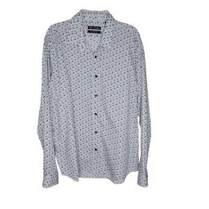 AF Platinum Men's XXL Long Sleeve Button Up Bird Novelty Cotton Modern Fit Shirt